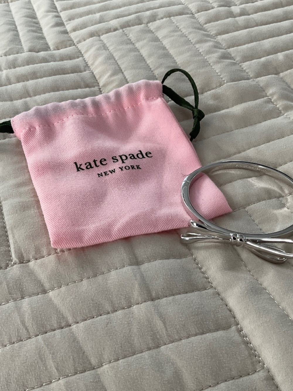 Kate Spade silver bow bracelet
